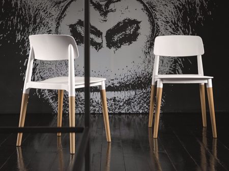 Chaise Design Lounge Blackwood Dutchbone Tendance Siège de Salon en Bois et  Cuir Noir 51x55,5x78cm - L'Héritier du Temps